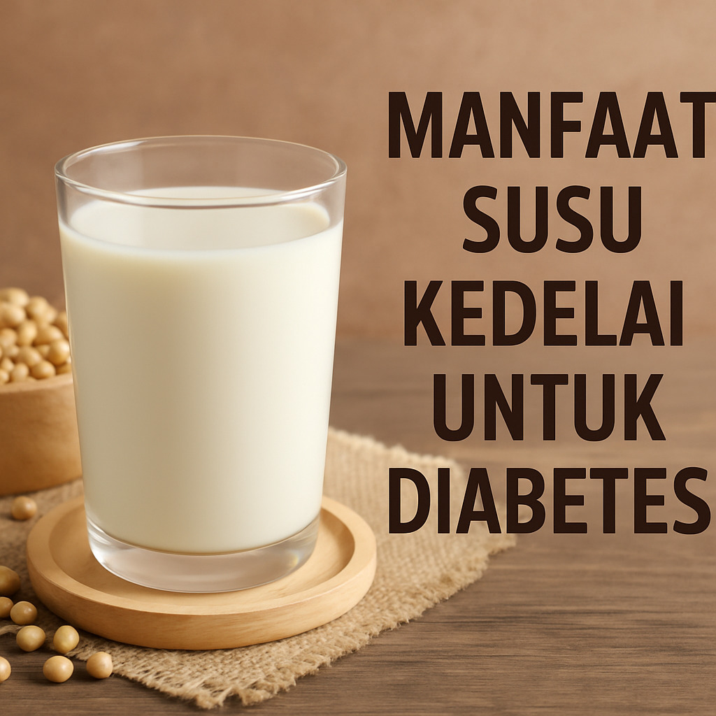 Segelas susu kedelai dan semangkuk kedelai di atas meja kayu.