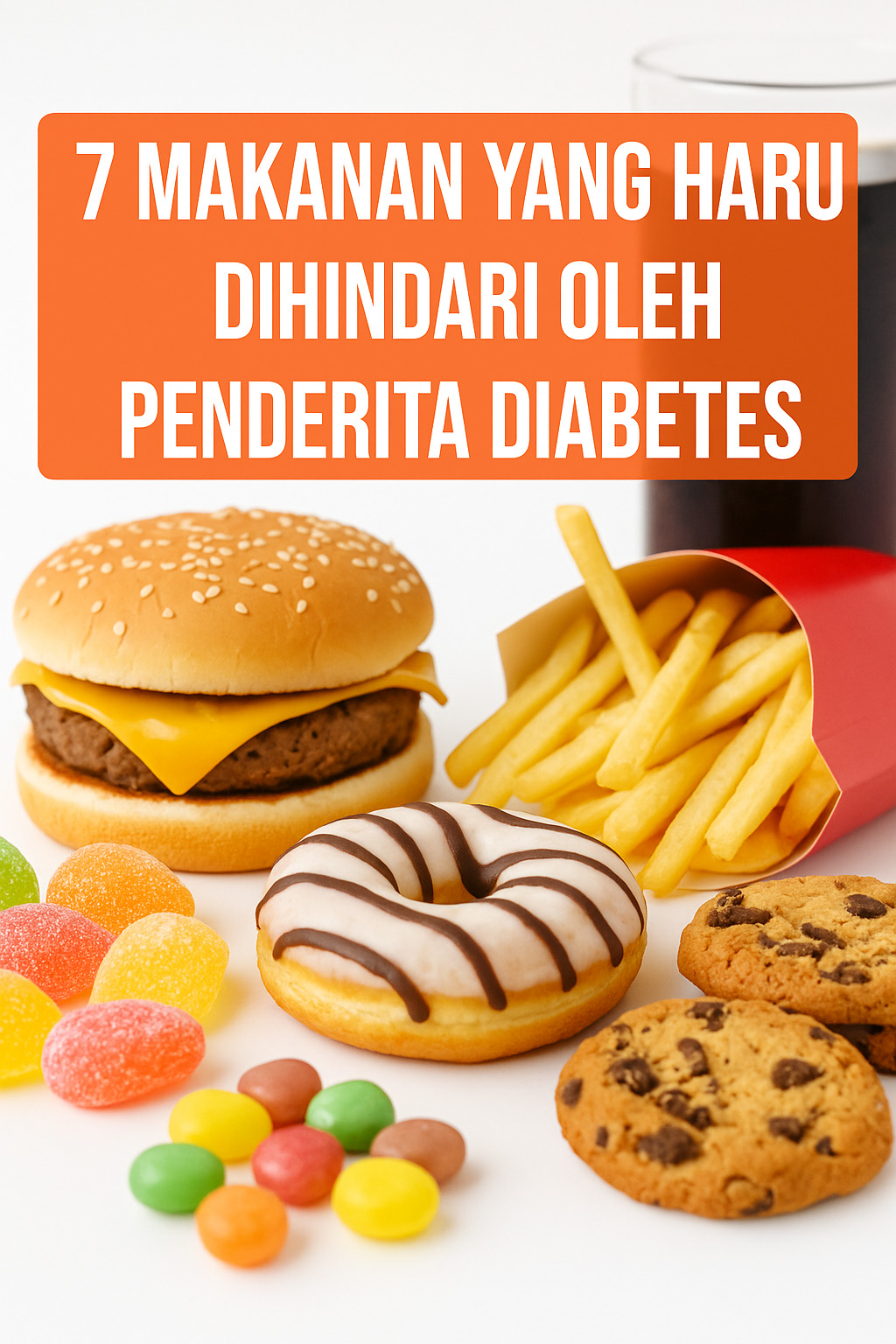 Makanan tinggi gula dan lemak yang harus dihindari penderita diabetes.
