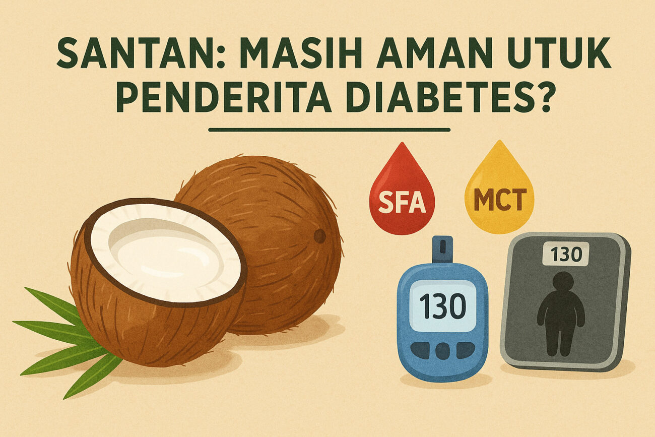 Ilustrasi santan dan dampaknya untuk diabetes.