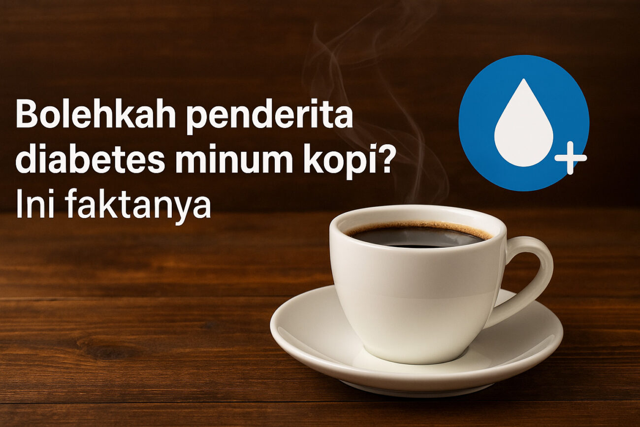 Kopi hitam dan ikon glukosa darah.